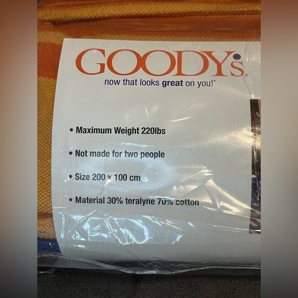 Vintage New‎ in Pack Never Opened Goody’s 200 x 100 cm Hammock - Picture 2 of 5